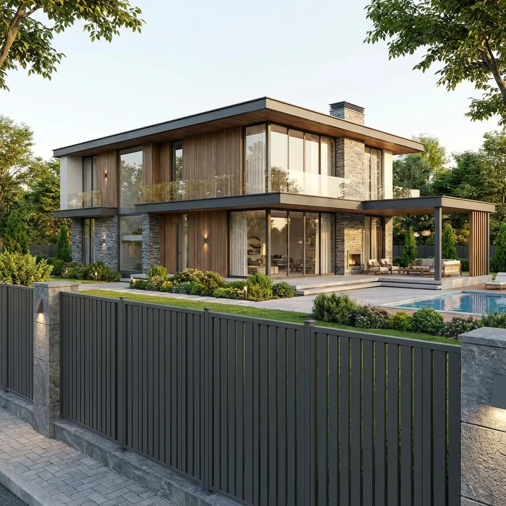 Nowoczesne ogrodzenie panelowe